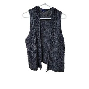 Gap XS Charcoal Grey Open Front Sweater‎ Vest